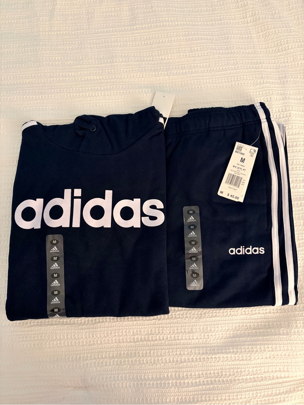 adidas Black Sweatshirt and Joggers Set with White Logo